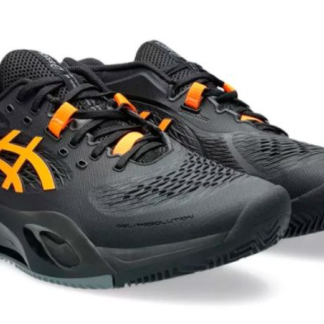 Asics Gel Resolution X Clay black shocking orange 2025 padel shoes